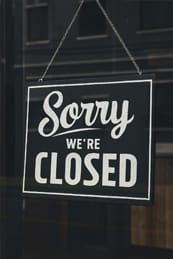 War begins — the store shuts down